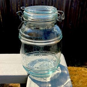 Cracker Barrel Style Full Value Always Fresh Cookies Flour Sugar Jar 1.5 Quarts